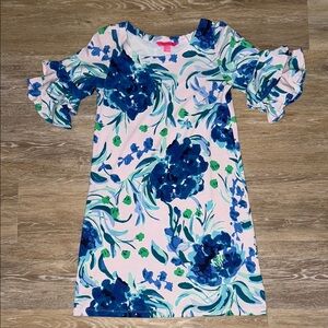 Lilly Pulitzer Lula dress pink tropics sweet pea floral easter bunny print